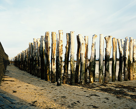 Großformat Landschaft Wellenbrecher